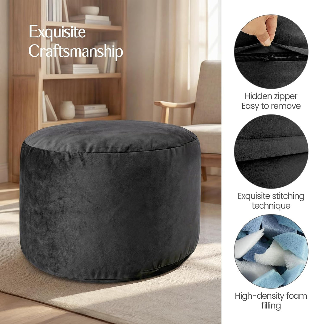 4FT Bean Bag Chair for Adults, Large Bean Bag with Filling, Memory Foam Bean ...
