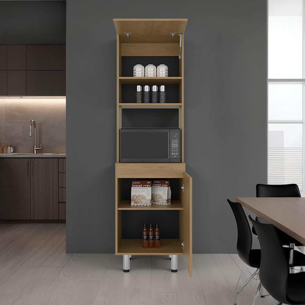 DEPOT E-SHOP 22" Fingal Kitchen Pantry with Microwave Space, Four Shelve...