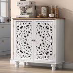 Jiansu furni Accent Cabinet with Carved Doors,Sideboard Buffet Cabinet with Storage