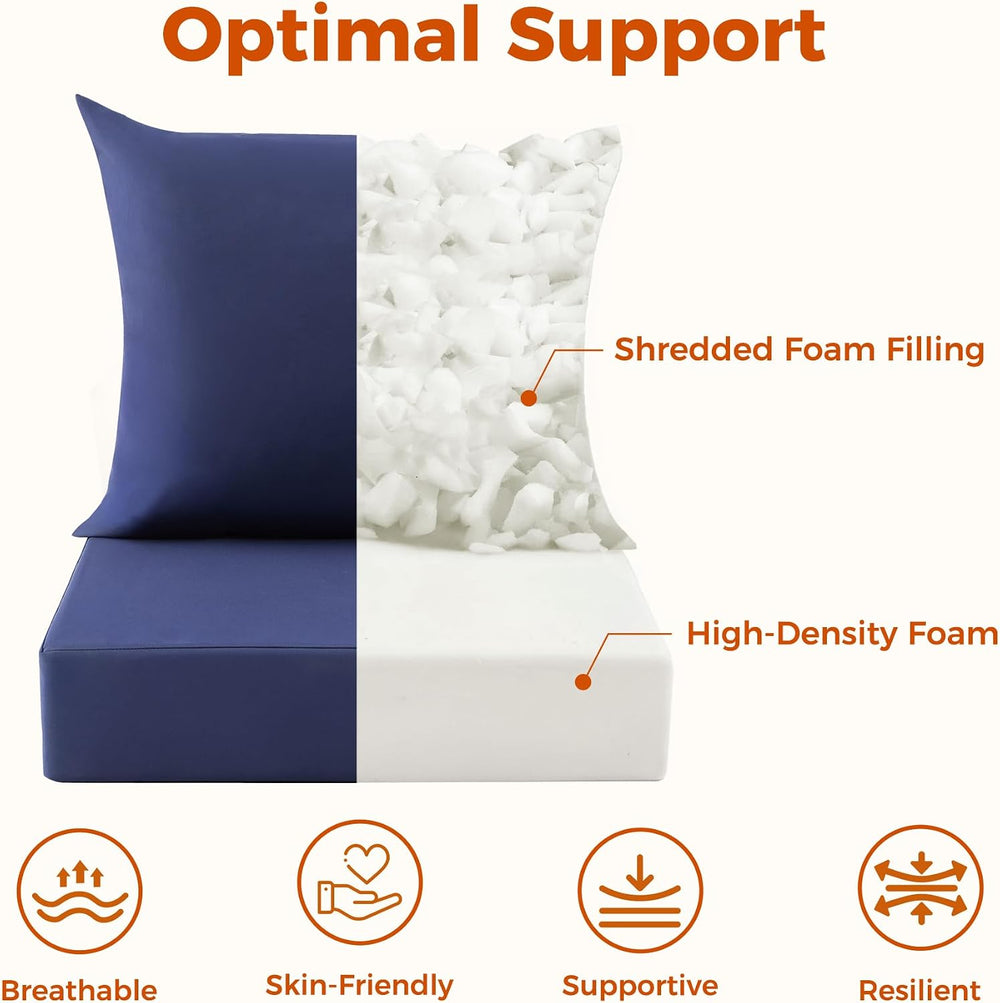 Deep Seat Patio Cushions Set of 4, 24x24x5.75 Inch, Waterproof Outdoor Chair ...