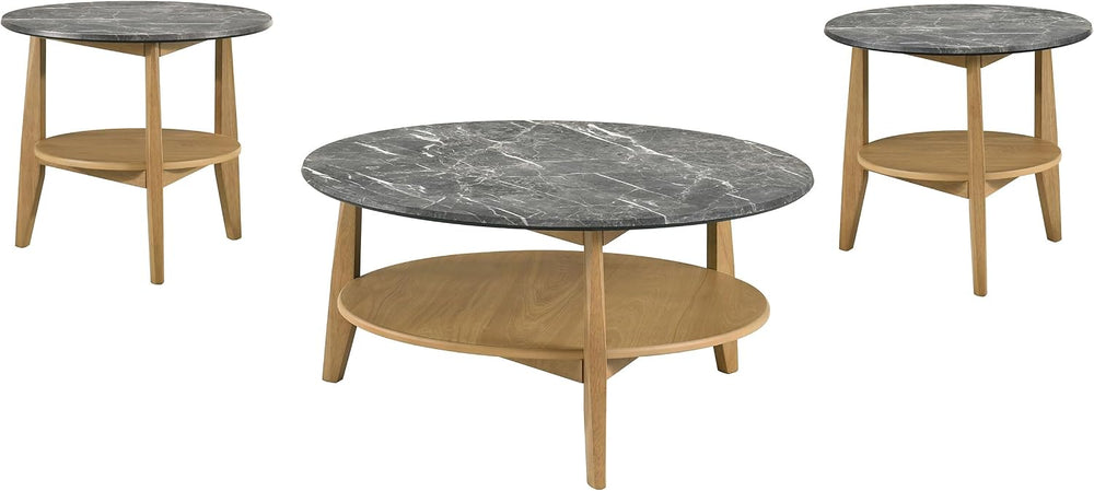Coaster Home Furnishings - Bradley - Wood - 3-Piece Coffee Table Set with Ash...