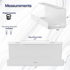 VIVO Under Desk 17 inch Extra Deep Cable Management Trays, Power Strip Holders, Cord Organizers, Wire Tamers for Office and Home, White, 2 Pack, DESK-AC16-2CW