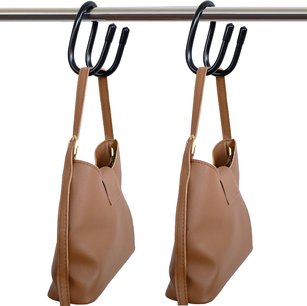 YYST Handbag Backpack Purse Hanger Hook Over The Closet Rod for Scarves, Men's Ties, Women's Shawls, Belts, Handbags, Wristlets, Purses, Bags,Backpacks, Satchels,etc (2)