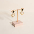 GemeShou earrings T display stands for selling, small earring holder jewelry stand with 4 holes on bar, wood earring hanger for boutique display【Beech】