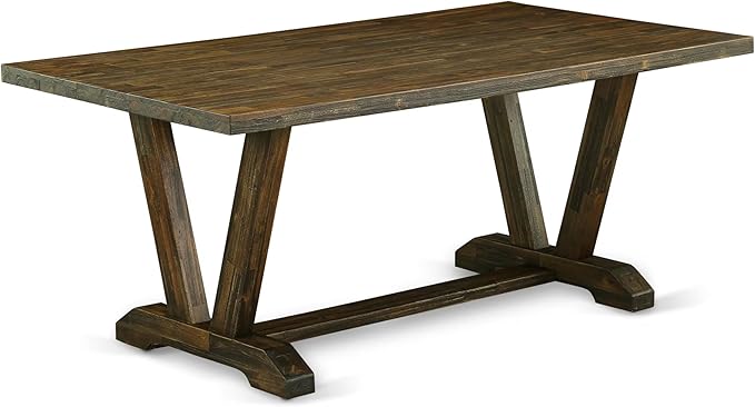 East West Furniture V777MZ716-6 6 Piece Dining Table Set Contains a Rectangle...