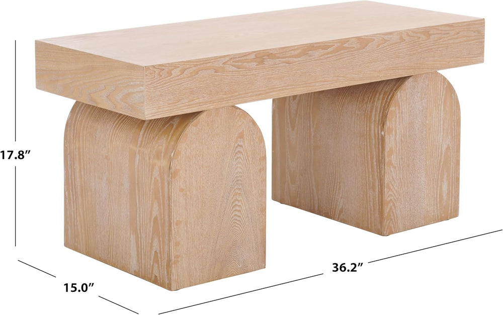 SAFAVIEH Home Collection Hanra Modern Bleached White Bench
