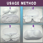 Large Bra Laundry Bags for Washing Machine, Fits All Cups Anti Deformation Bra Washing Bag, Lingerie Bags for Washing Delicates (4 Pack White)