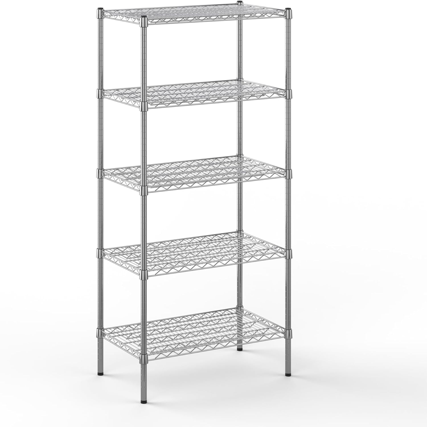 18" Deep x 30" Wide x 64" Height Wire Shelving Kit | 5-Tier | NSF Commercial Storage Rack Unit