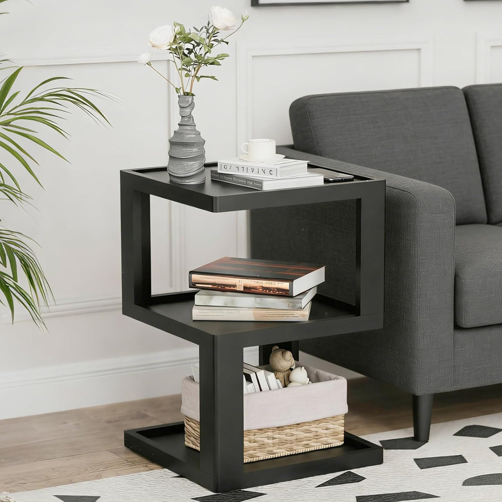 Small Side Table for Living Room, Wood Modern End Table Nightstand for Bedroo...