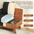 Vesgantti 38.5" Accent Chair Black, Comfy Corduroy Single Sofa Seat with Spring Cushion, Upholstered Armchair with Deep Seat, Reading Chair for Adults, Modern Sofa for Living Room, Bedroom