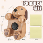 Chunful 3pcs Pop-up Note Dispenser Set Include Resign Brown Dog Note Dispenser, 2 Pcs 3" x 3" Sticky for Office Desk Accessories