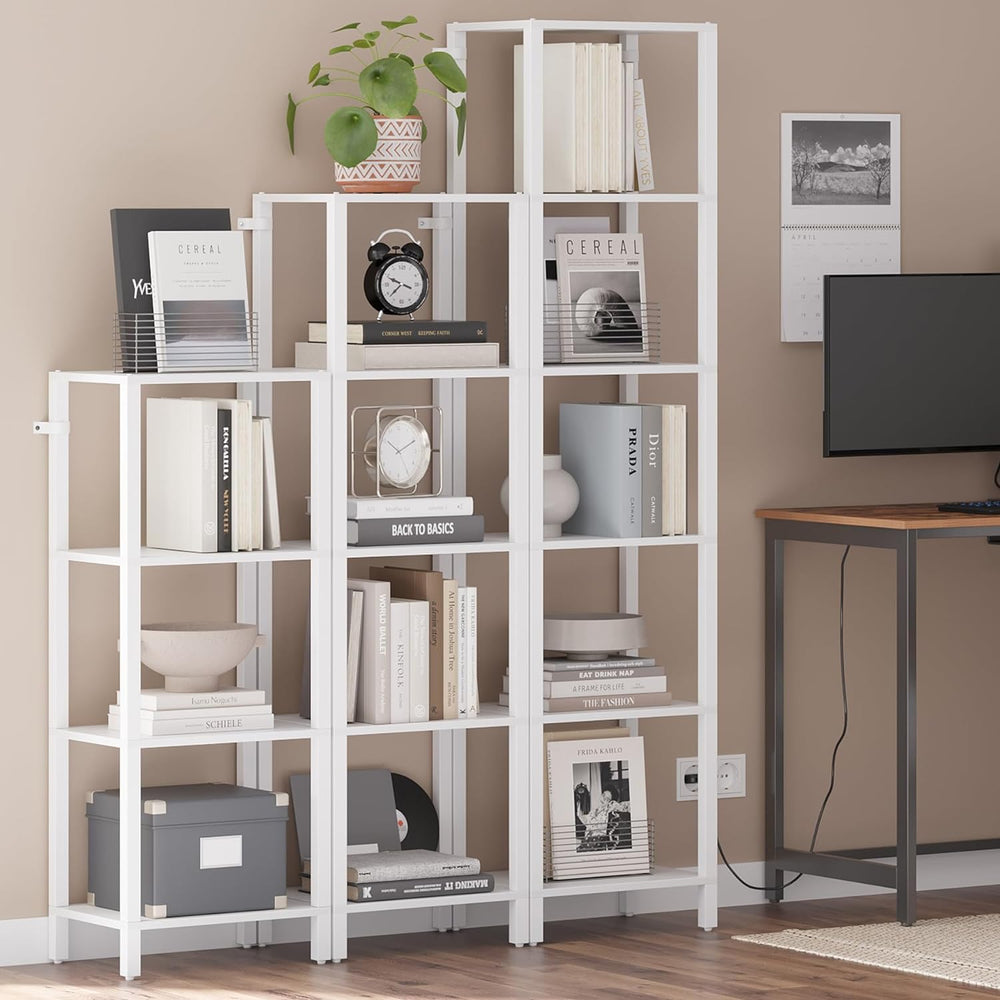 TUTOTAK Bookshelf, 6-Tier Tall Book Shelf, Narrow Bookcase for Small Space, D...