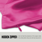 Mulberry Silk Pillow Cases Standard Size Silk Pillowcase with Zipper Soft Breathable Smooth Cooling Satin Silk Pillow Covers for Sleeping for Hair and Skin (Hot Pink,20"X 26",1Pcs)