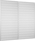 Pegboard Wall Organizer 2 PCS 32" x 16" Silvery Peg Board Metal Pegboard Panels for Garage Tool Storage