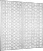 Pegboard Wall Organizer 2 PCS 32" x 16" Silvery Peg Board Metal Pegboard Panels for Garage Tool Storage