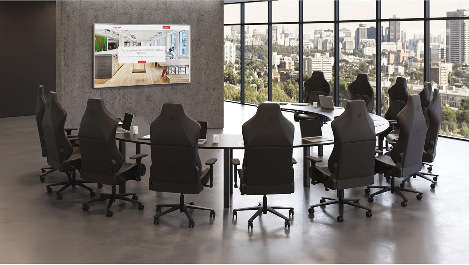 RS Gaming™ Vertex Ergonomic Faux Leather High-Back Gaming Office Chair, Black, BIFMA Compliant