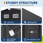 6x8 FT Metal Storage Sheds Outdoor, MetalTool Shed with Lockable Door, MetalYard Sheds Garden Shed Kit, Metal UtilitySheds Buildings with Air Vent for Backyard Garden Patio Lawn
