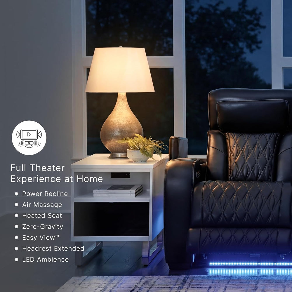 Signature Design by Ashley Boyington Power Reclining Loveseat with Console | ...