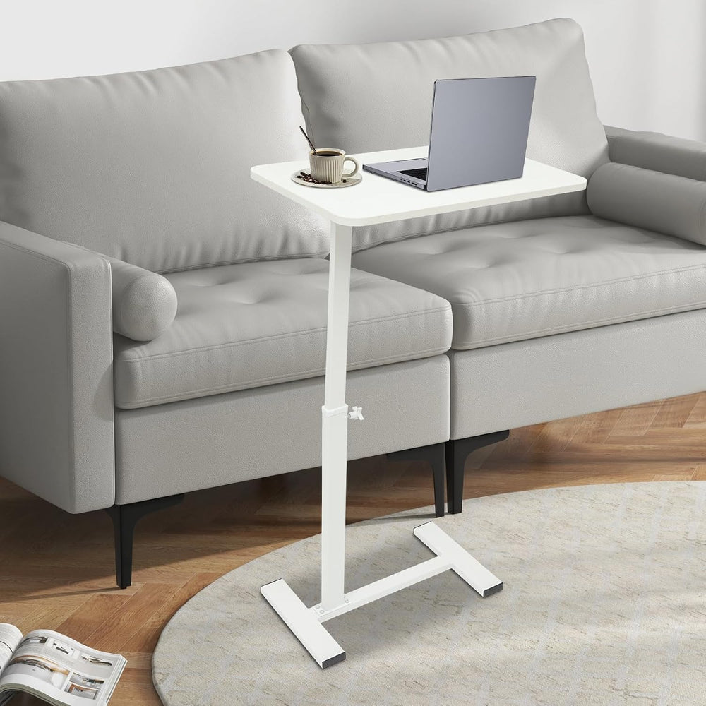 Modern Overbed Table, C-Shape Bedside Standing Desk Laptop Table Sofa Chair S...