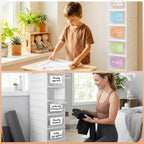 6 Shelf Weekly Clothes Organizer for Kids, Foldable Days of the Week Clothes Organizer with 18 Labels, Monday Through Weekend Essential Stuff Shoe Organizer, Kid Habit & Creativity Training