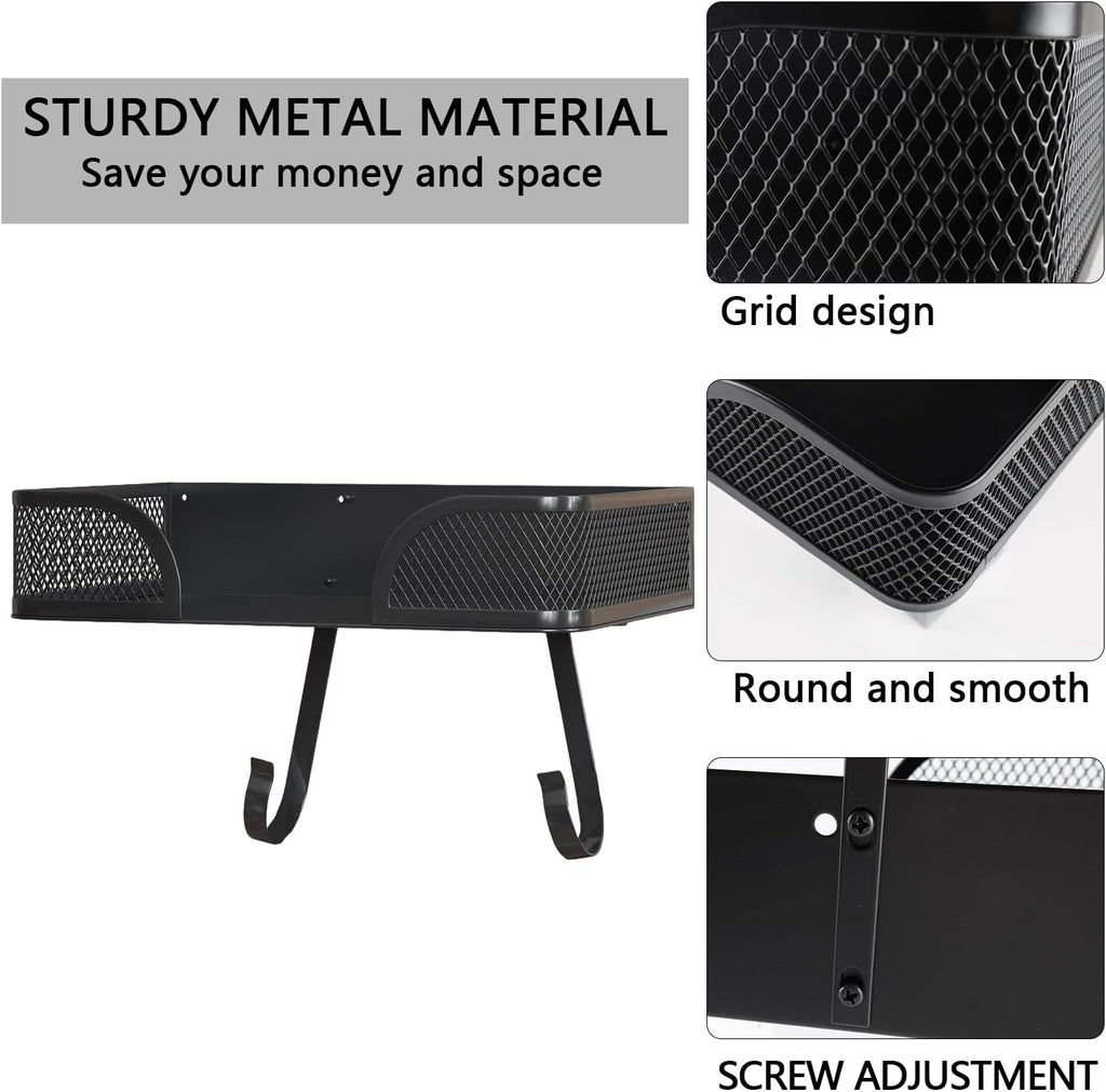 Ironing Board Holder Wall Mount,Laundry Room Organization and Storage,Adjustable T&V Shaped Space Saving Ironing Board Hanger,Laundry Room Decor and Accessories,Black