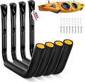 SEDY 4-Piece 15" 100 Lbs Heavy Duty Garage Storage Hooks, Kayak Storage Rack Garage Hooks Jumbo Arm Kayak Wall Mount for Hanging Surfboard Snowboard Paddle Board Ladders Bikes