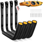 SEDY 4-Piece 15" 100 Lbs Heavy Duty Garage Storage Hooks, Kayak Storage Rack Garage Hooks Jumbo Arm Kayak Wall Mount for Hanging Surfboard Snowboard Paddle Board Ladders Bikes