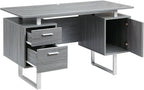 Techni Mobili Modern Office Desk with Storage, Gray
