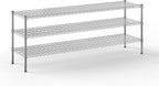 18" Deep x 72" Wide x 27" Height Wire Shelving Kit | 3-Tier | NSF Commercial Storage Rack Unit