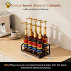 Coffee Syrup Organizer Rack, Liquor Bottle Display Shelf, 2 Tier 8 Syrup Bottles Holder Stand for Coffee Bar Kitchen Small Wine Rack for Family Storage for Syrup Wine Dressing