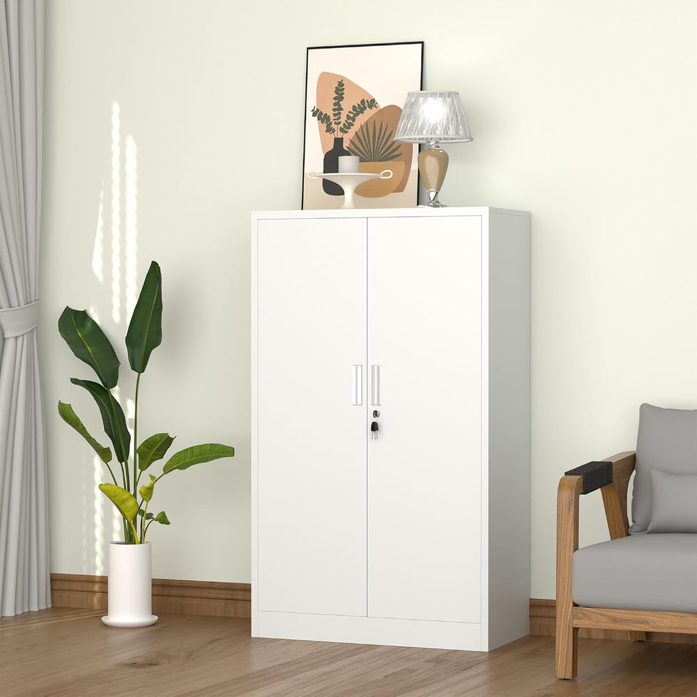 iJINGUR Metal Storage Cabinet with Locking Doors and Adjustable Shelves, 53.5...