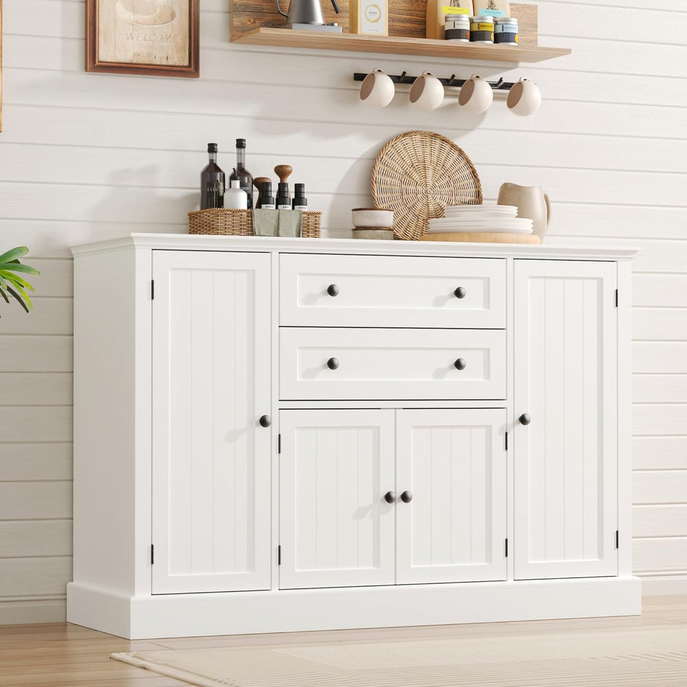 Farmhouse 47" Buffet Cabinet with Storage,Large Sideboard Buffet with Dr...