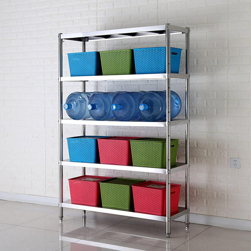 Kitchen Island Baker's Rack with 5 Tier Microwave Stand and Storage Shelf...