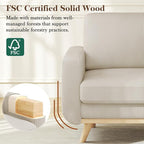 Vesgantti 38.5" Accent Chair Light Gray, Comfy Corduroy Single Sofa Seat with Spring Cushion, Upholstered Armchair with Deep Seat, Reading Chair for Adults, Modern Sofa for Living Room, Bedroom