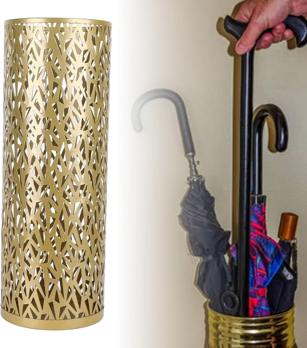 Generic Metal Round Freestanding Umbrella Rack, Holder for Canes Walking Stic...