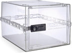 Lockabox One™ | Premium Lock Box | Medium Combination Lock Box For Food, Medicine & Home Safety | External Size 12 x 8 x 6.6 inches (Crystal)