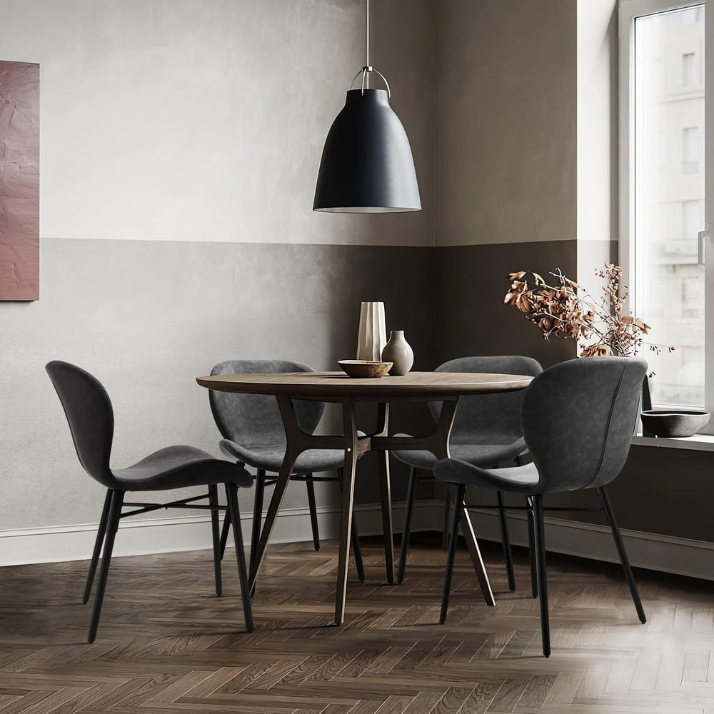 Modern Dining Chair Set of 4, Comfortable Dining Room Chairs with Thick Cushi...