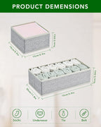DIMJ Drawer Organizer Clothes Storage - 16 Pack Baby Dresser Organizer for Nursery, Foldable Drawer Dividers for Bedroom Closet Organization, Fabric Storage Bins for Socks, Underwears, Bras
