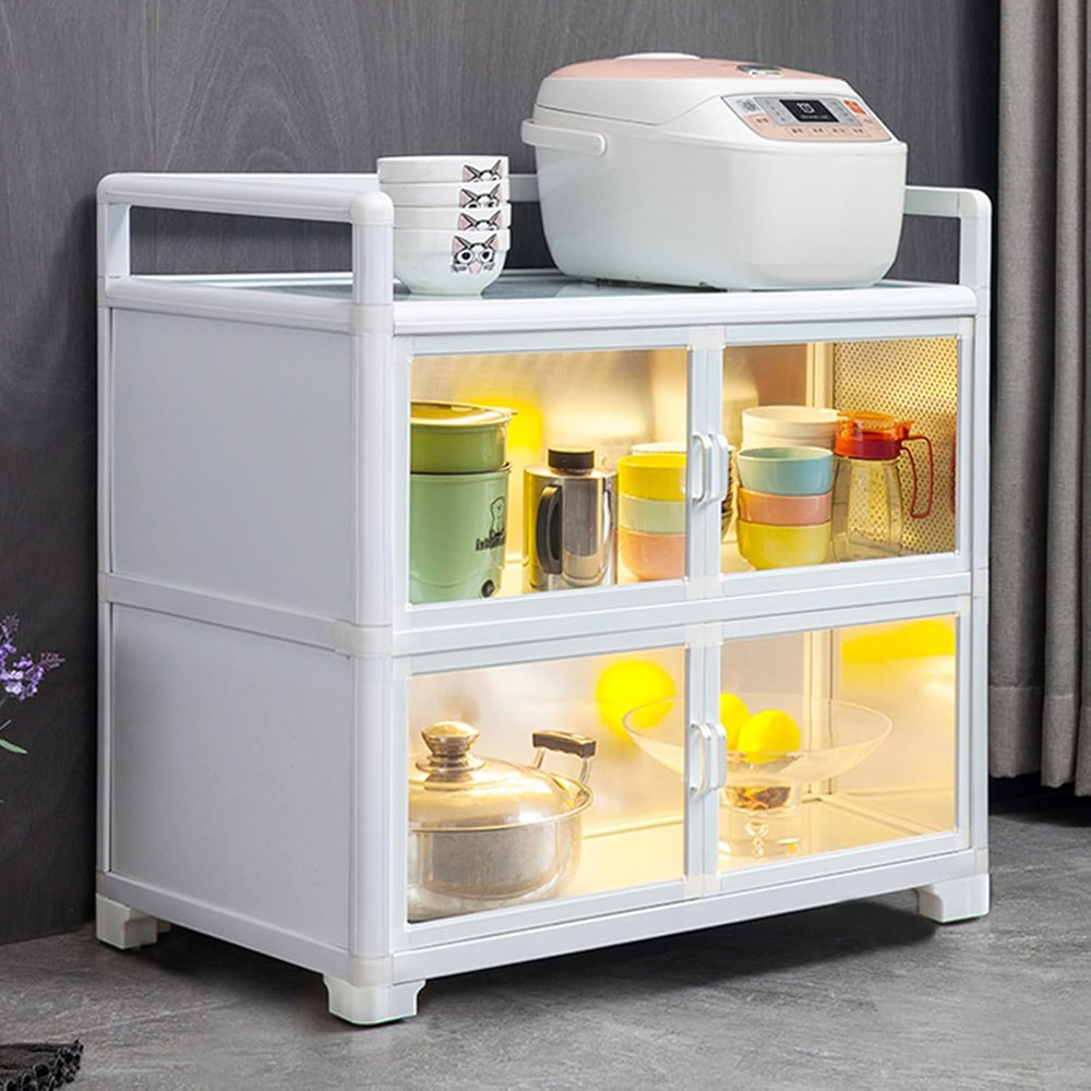 Kitchen Pantry Storage Cabinet, Freestanding Kitchen Storage Cabinet with Acr...