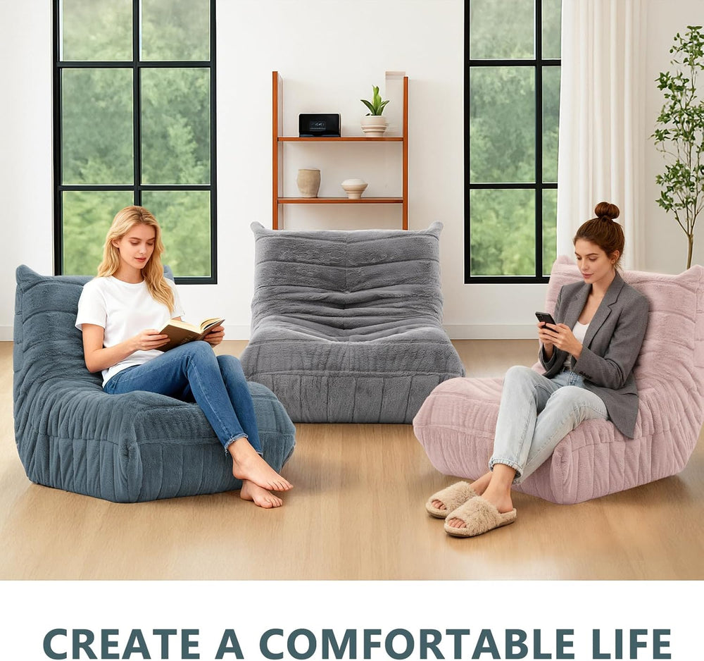 Bean Bag Chair for Adults, Giant Bean Bag Sofa Oversized Beanbag Chairs, Fire...