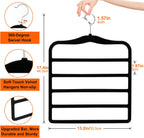 Closet Organizers and Storage,5 Pack Pants Hangers Space Saving,Velvet Hangers, Dorm Room Essentials for College Students Girls Boys Guys,Non Slip Organization and Storage Scarf Jeans Hangers
