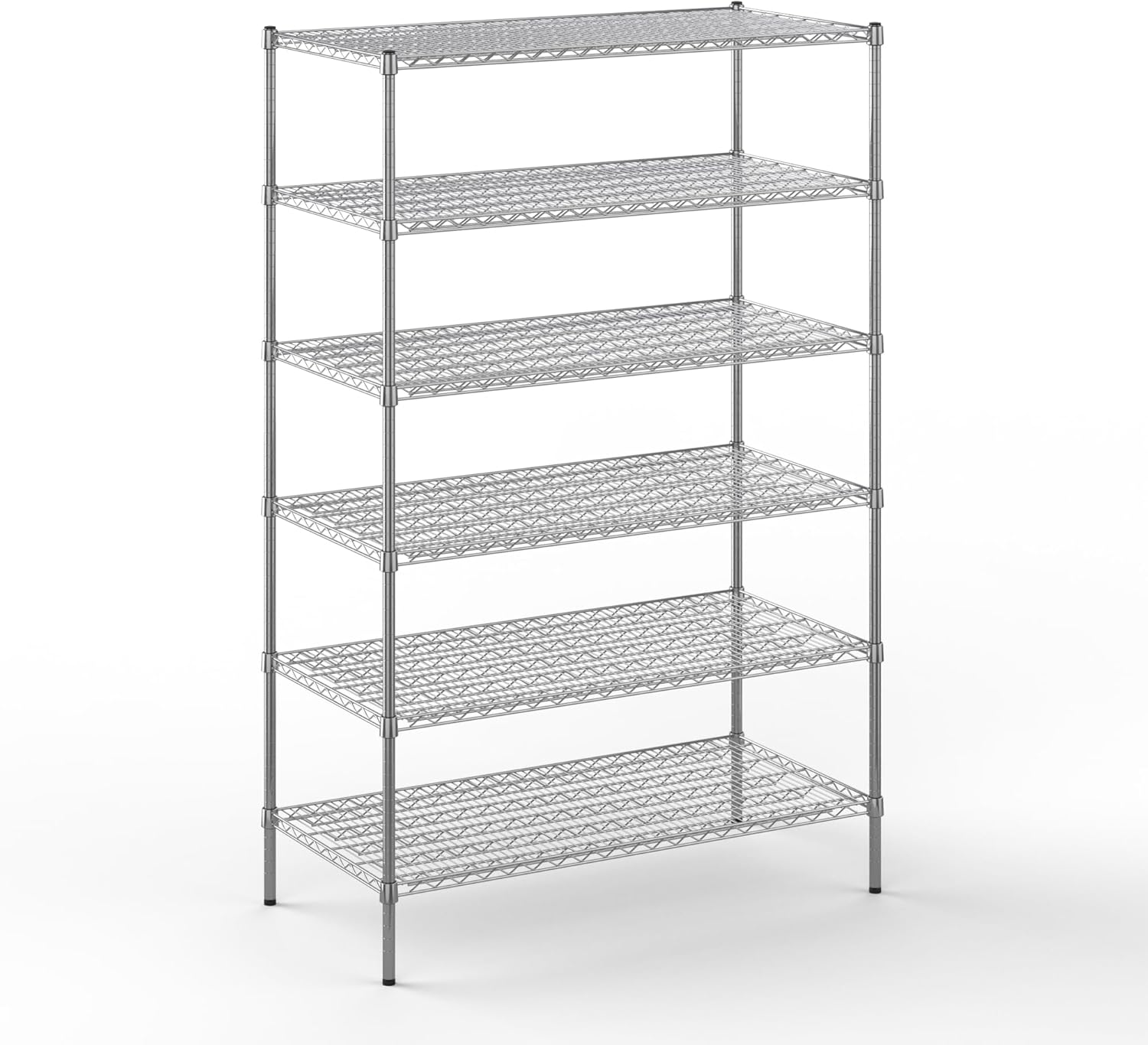 24" Deep x 48" Wide x 74" Height Wire Shelving Kit | 6-Tier | NSF Commercial Storage Rack Unit
