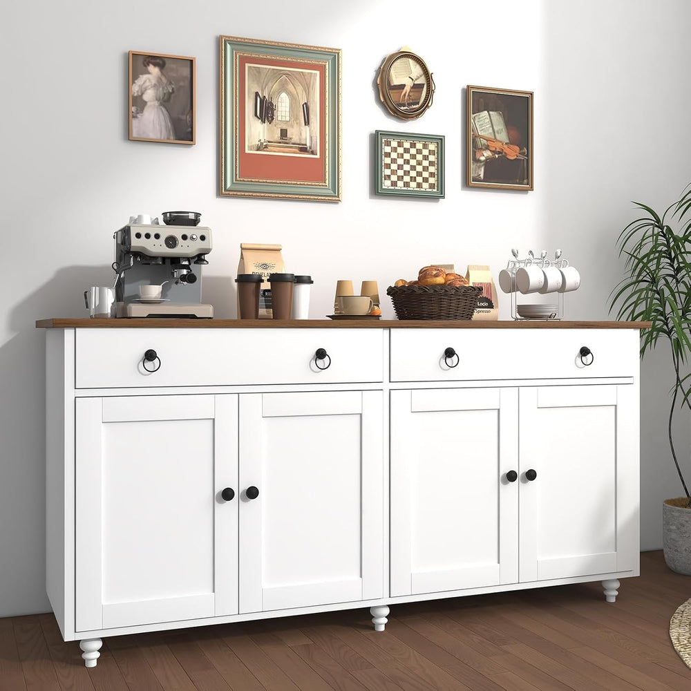 4 EVER WINNER Buffet Cabinet with Storage, 55'' Sideboard Buffet Cabi...