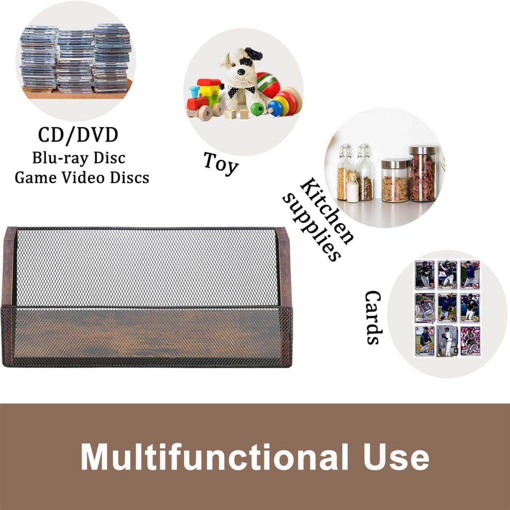 CD Storage Rack 2-Pack - CD Storage Case Holds 76 Full Case CDs, 152 Slim Case CDs, Desktop or Closet CD Stand, CD Display for Blu-Ray | Video Game Cases | Papers | Cards