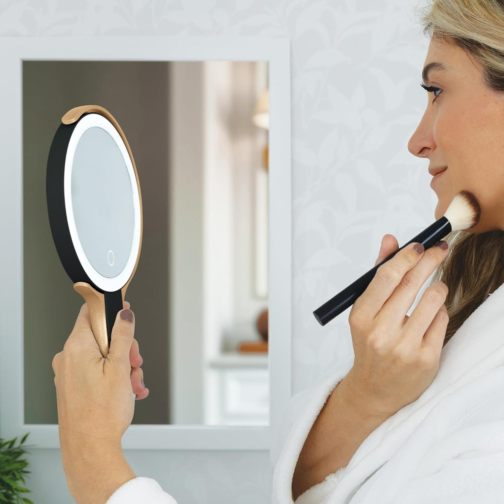 Zadro LED Lighted Makeup Mirror, 2-Sided with 1x & 10x Magnification, Rec...