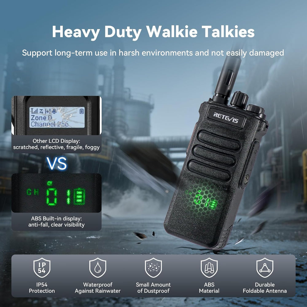 Retevis RT86 Two Way Radios Long Range with Earpiece for Warehouse,10 Pack