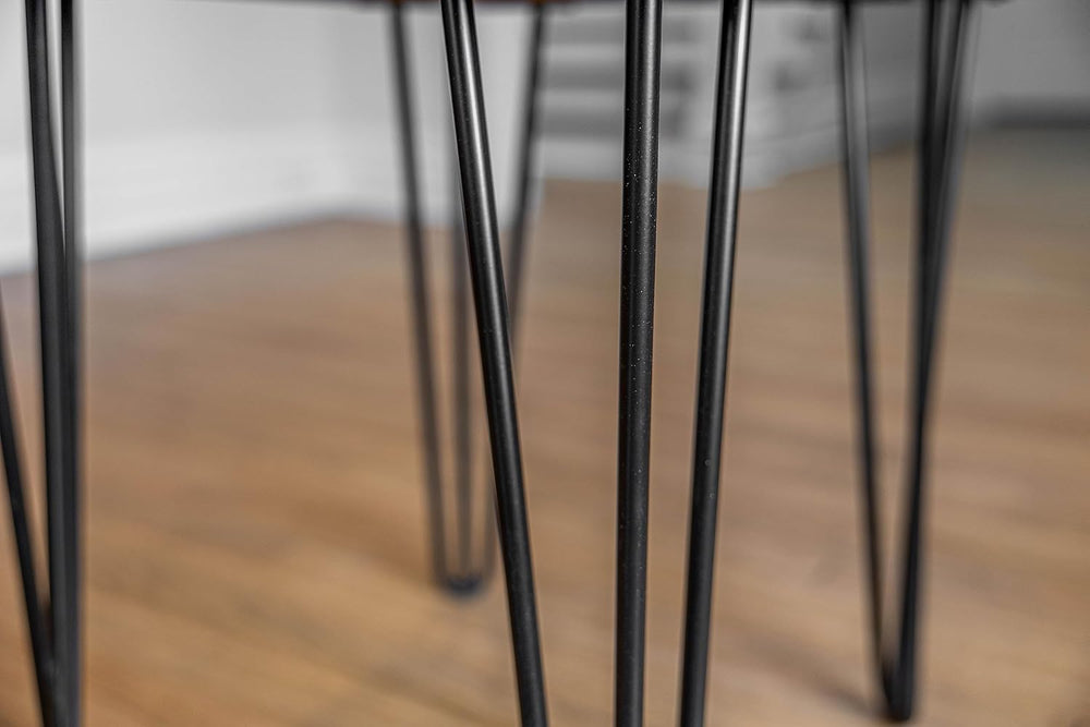 Hairpin Leg Live Edge Slab Bench Modern Sturdy Seating (36”, 3Ft Unfinished, ...