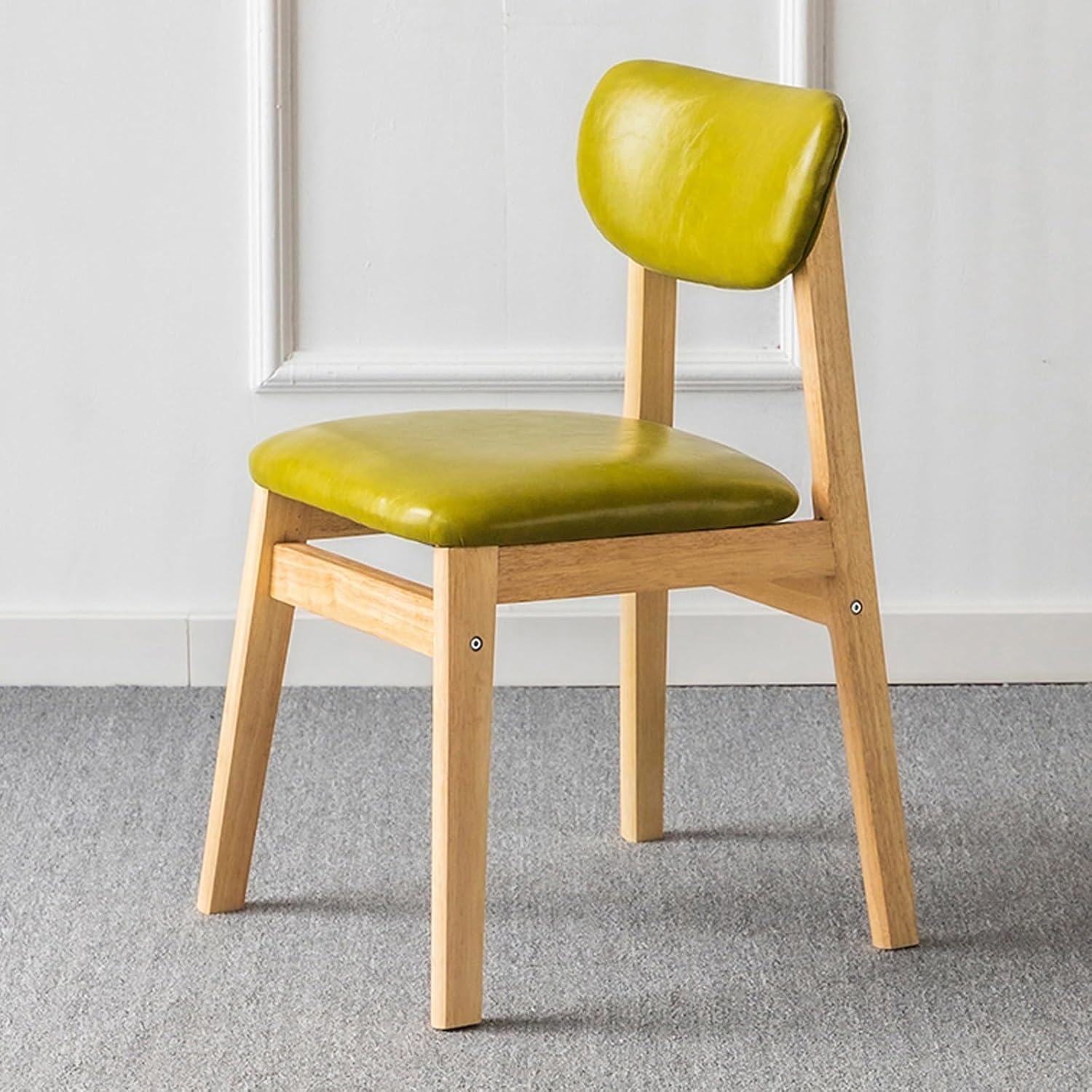 Dining Chairs, Comfortable Stool, Upholstered Dining Accent Side Chairs, Commercial Stool, Scratch Resistant, for Small Spaces Home Bedroom Study(Fruit Green)