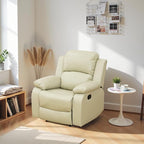Recliner Sofa Set Couches for Living Room Chair Recycled Leather Fabric Living Room Furniture Sets, Adjusted Reclining Couch Furniture Sofa Set for Theater Seating, Beige