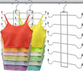 Closet Organizers and Storage, 6 Tier Tank Top Hanger, Dorm Room Essentials, Non-Slip Bra Hangers Space Saving, Organization for Camisoles Sports Bras Strappy Dress Swimsuits Ties, 3 Pack